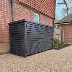 Cotswold Triple Wheelie Bin Store - 360 Litre