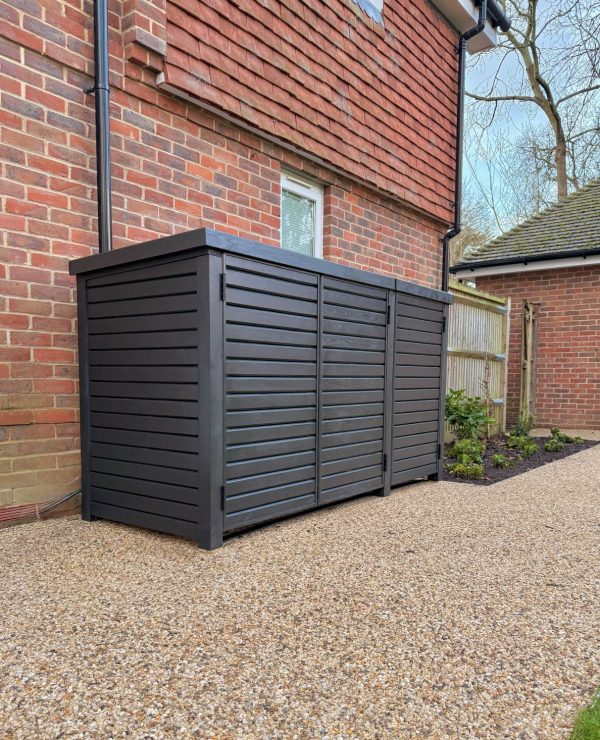 Cotswold Triple Wheelie Bin Store - 360 Litre