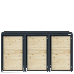 Sherwood Triple Wheelie Bin Storage