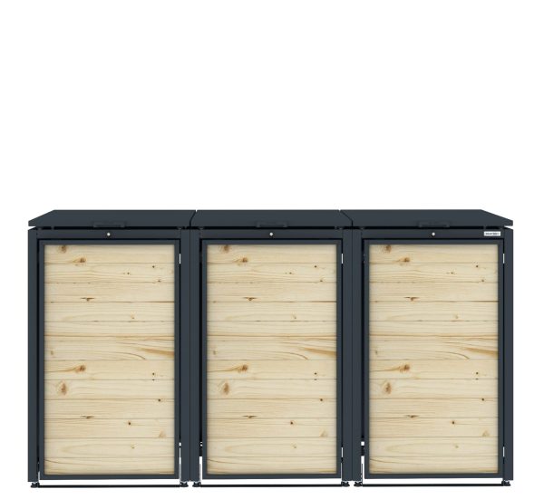 Sherwood Triple Wheelie Bin Storage