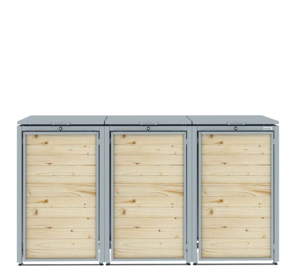 Sherwood Triple Wheelie Bin Storage